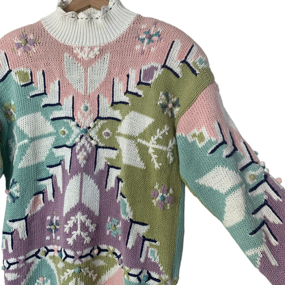 Vintage Cottagecore Granny Ugly Sweater - Picture 4 of 12